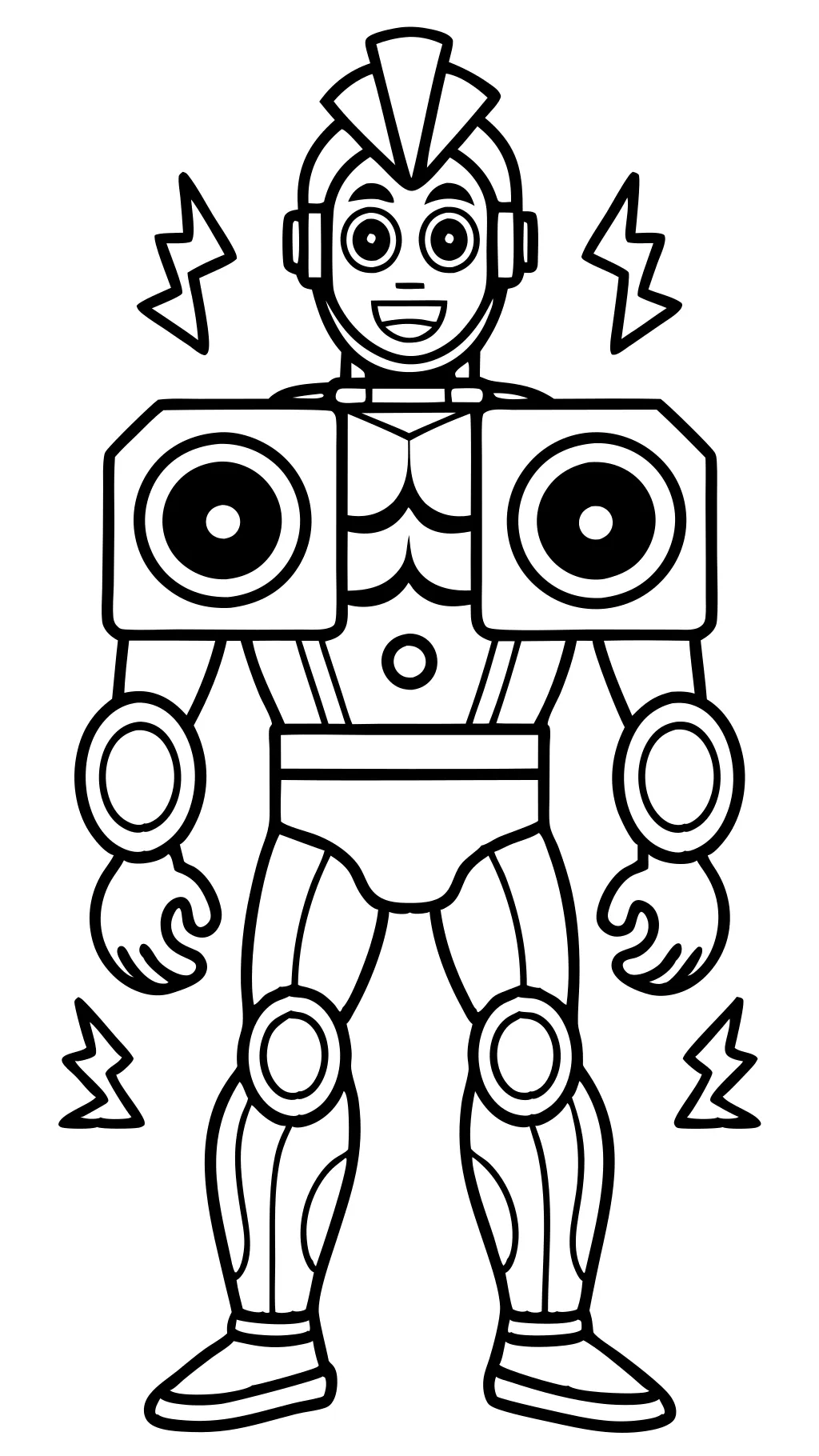 coloriage de speakerman titan amélioré